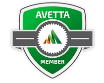 A badge that says avetta member
